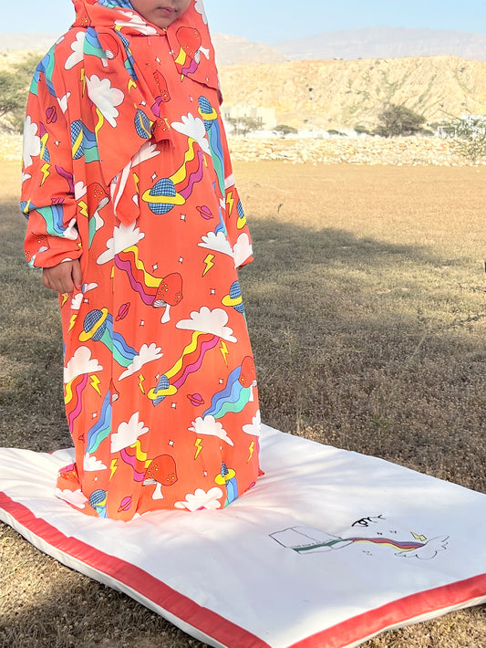 سجادة الأطفال مع لباس الصلاة - الفتيات